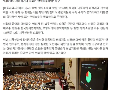 형사법 학자들 “윤석열 대통령 내란죄.. 구속 수사 불가피”