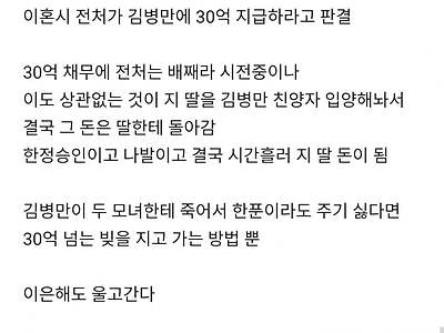 블라인드 '김병만 전처의 완벽한 도축 설계