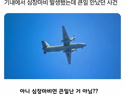 기내에서 심장마비 환자 발생했는데 별 일 없던 이유