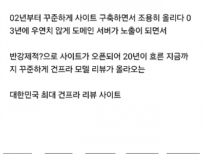 20년동안 취미 사이트 운영한 사람 