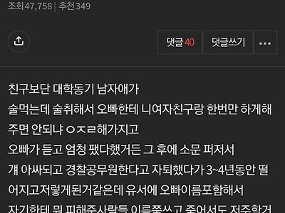 친구가 죽어서 액땜으로 팥뿌린 남자