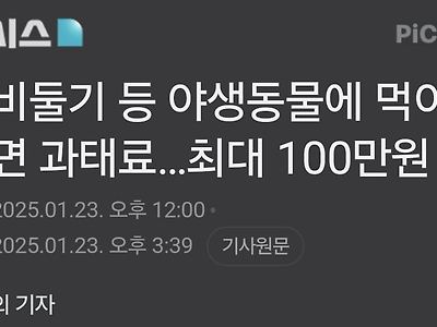 유해동물 먹이주면 100만원 과태료.jpg