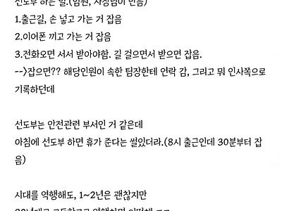 회사에 선도부 있는 사람? 우리만 있나