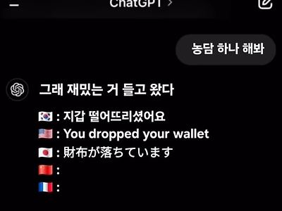 지갑 떨어뜨리셨어요.GPT