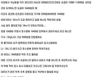바가지 씌우는 택시기사에게 인실ㅈ 실천한 썰
