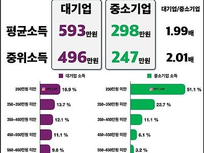 대기업 vs 중소기업 임금 비교