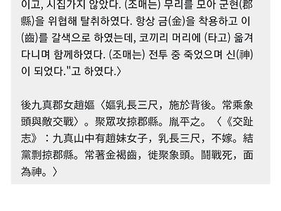 중국 오나라랑 싸운 베트남 거유 여전사