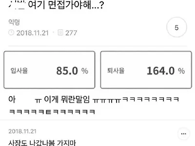 여기 면접가야됨?