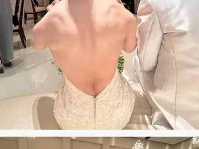 신부의 결혼식 뒷 모습
