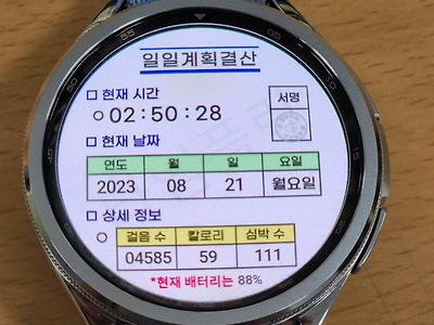PTSD 오는 갤럭시 워치 페이스