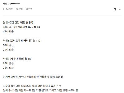 한달에 3잡 하면서 545만원 번다는 29살 청년
