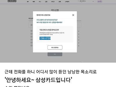 다른 카드회사 이용 권유하는 카드회사