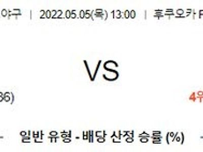 【NPB】 5월 5일 소프트뱅크 vs 오릭스