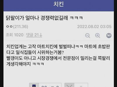 치킨전문점 패는 치킨갤러