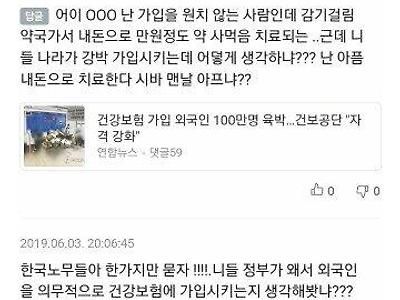 3~4년전 조선족 네이버 댓글