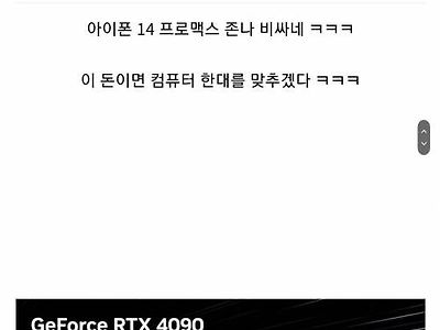 아이폰14 프맥 가격 미쳤네 컴퓨터 값이야