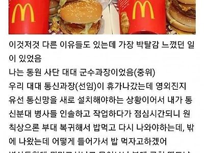 사비로 햄버거사준 장교의 최후