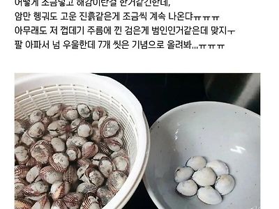 꼬막이 마음에 들지 않았던 더쿠녀