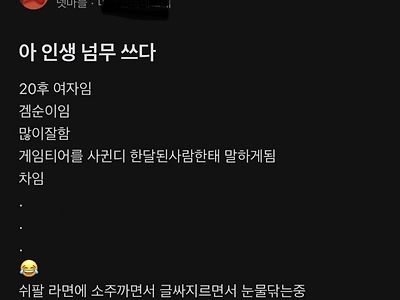 게임 잘해서 차였다는 여자