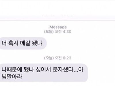 안좋게 헤어진 여친에게 보내는 근황문자