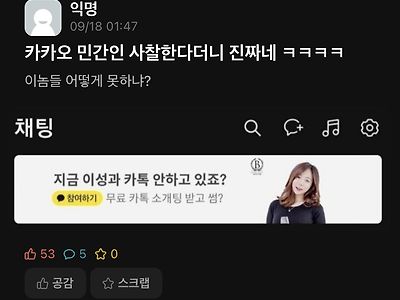 카카오에게 민간사찰 당한 에타인
