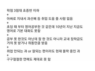 요즘 인생 망루트타는 대학생 특징