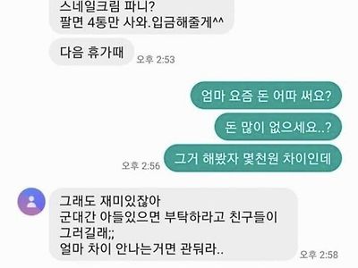 군대간 아들 문자 레전드