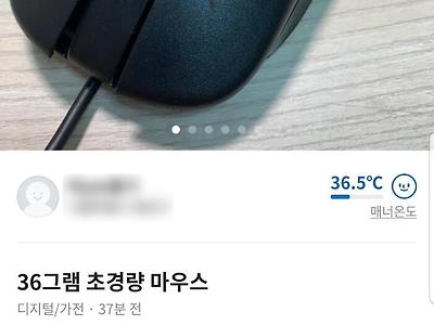 당근마켓에 올라온 초경량 마우스