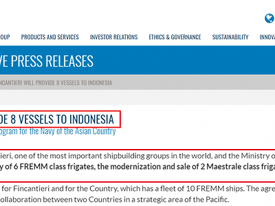 인도네시아 이탈리아 FREMM급 6척도입 + 라팔 36대 도입확정