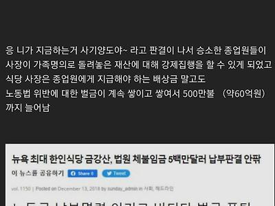 어느 악질적인 식당 주인의 최후