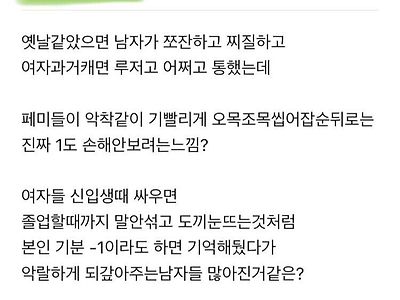 어느 디시유저의 여성혐오글 하드키운터 날린 댓글