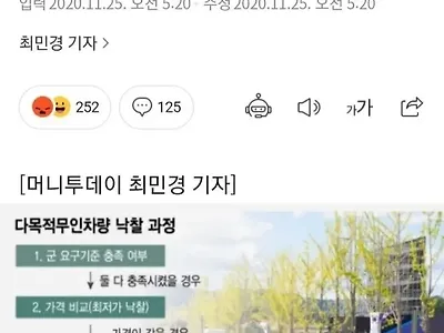 비리가 없어 논란인 군납 사례