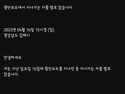 한문철)신호위반 차량을 발로 차버렸습니다