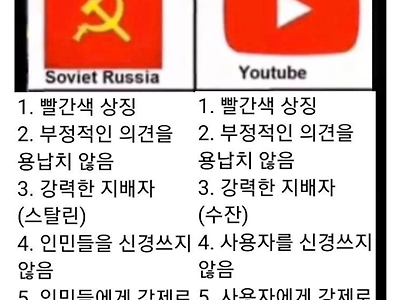 소련과 유튜브의 공통점