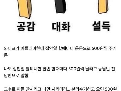 500원으로 남편 부려먹는 와이프