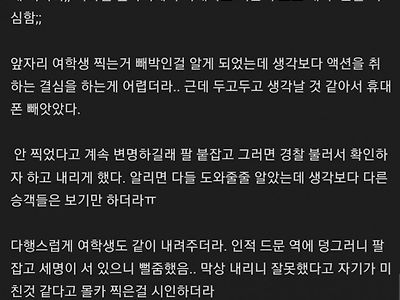 몰카범 현장검거한 개붕이