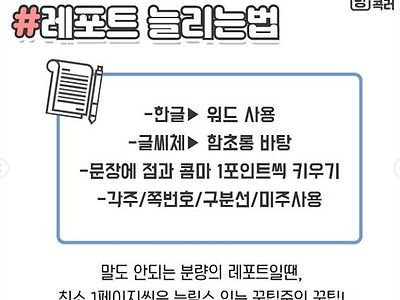 레포트 파일 량 늘리는법