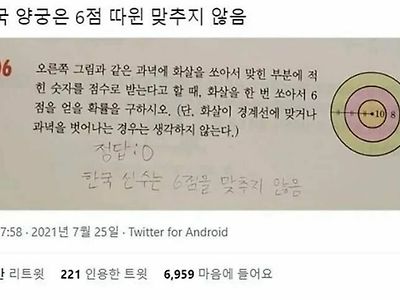 ???:6점을 맞출 확률은?