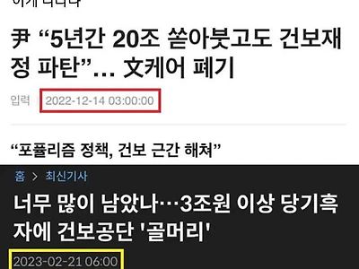 2달만에 건보재정 파탄에서 흑자