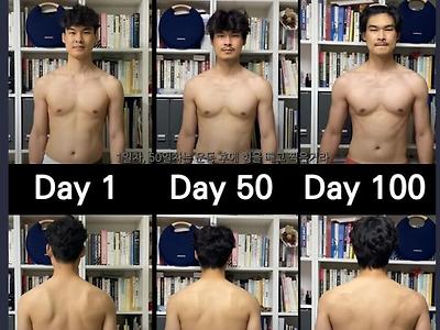 팔굽혀피기 100개씩 100일간 한 결과