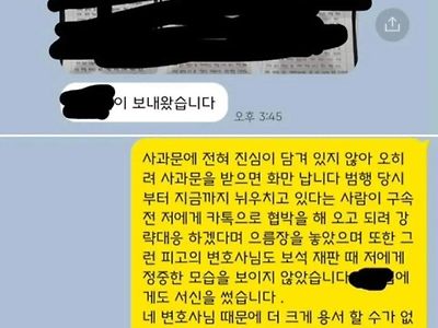 상대변호사한테 카톡 이상하게 보냈어