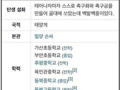 실시간 손흥민 나무위키 근황