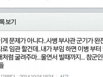 군기강 잡으려는 신입장교