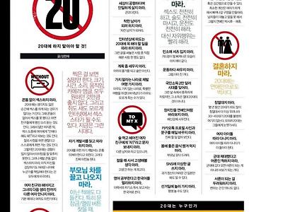 20대 남자가 하지 말아야 할 것