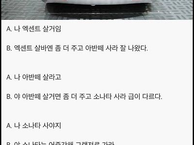 인터넷에서 차에 훈수두는 놈들 특징