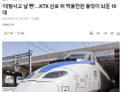 소년원 갈려고한 10대때문에 116명 태운 SRT 대형사고 날뻔했다