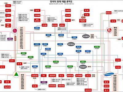 한국재벌 관계도