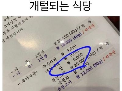 잘못 들어가면 개털되는 식당