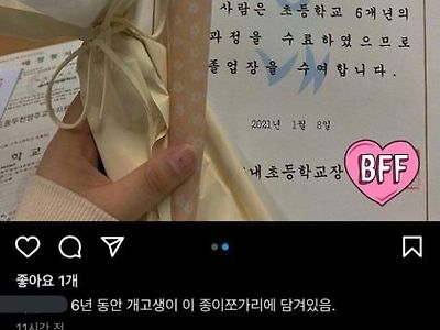 어떤 초등학생의 졸업소감