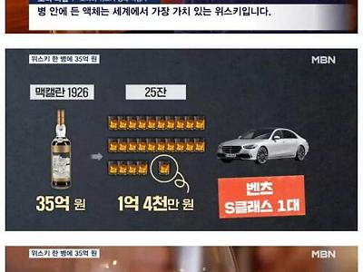 위스키 1잔 값 S클래스